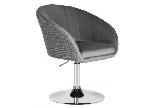  Кресло дизайнерское DOBRIN EDISON, серый велюр (1922-19), фото 2 