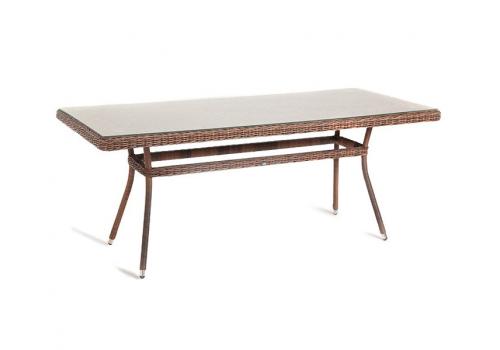  "Латте" плетеный стол из искусственного ротанга 160х90см, цвет коричневый, фото 3 