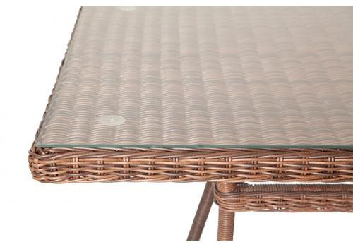  "Латте" плетеный стол из искусственного ротанга 160х90см, цвет коричневый, фото 4 
