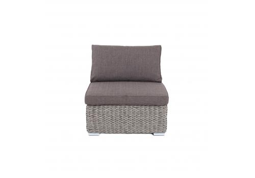  "Лунго" модуль диванный прямой с подушками, цвет cерый (гиацинт), фото 3 