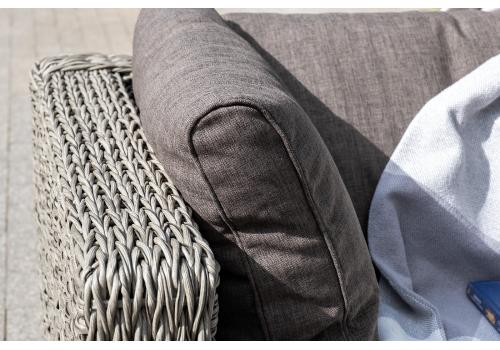  "Лунго" трансформирующийся диван из искусственного ротанга (гиацинт), цвет серый, фото 19 