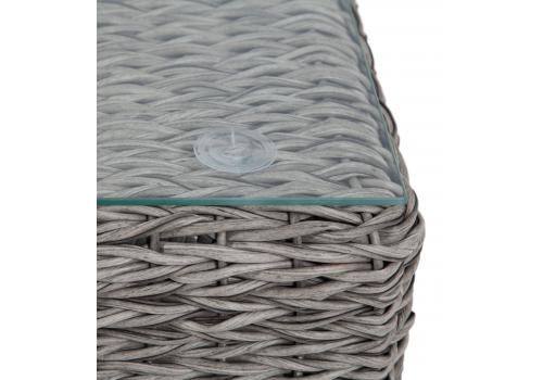  "Лунго" журнальный столик плетеный (гиацинт), цвет серый, фото 2 