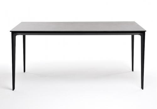  "Малага" обеденный стол из HPL 160х80см, цвет "серый гранит", каркас черный, фото 2 