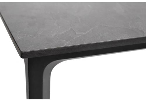  "Малага" обеденный стол из HPL 160х80см, цвет "серый гранит", каркас черный, фото 3 