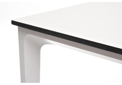  "Малага" обеденный стол из HPL 90х90см, цвет молочный, каркас белый, фото 4 