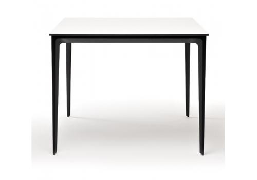  "Малага" обеденный стол из HPL 90х90см, цвет молочный, каркас черный, фото 2 