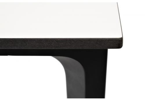  "Малага" обеденный стол из HPL 90х90см, цвет молочный, каркас черный, фото 5 