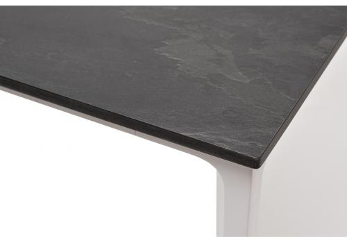  "Малага" обеденный стол из HPL 90х90см, цвет "серый гранит", каркас белый, фото 3 