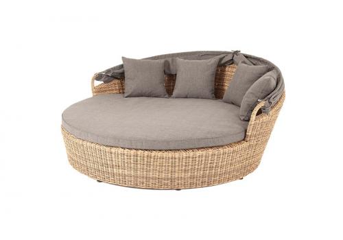  "Стильяно" плетеная кровать круглая, цвет соломенный, фото 9 