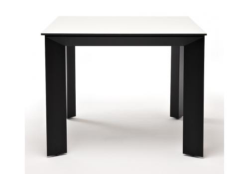  "Венето" обеденный стол из HPL 90х90см, цвет молочный, каркас черный, фото 2 