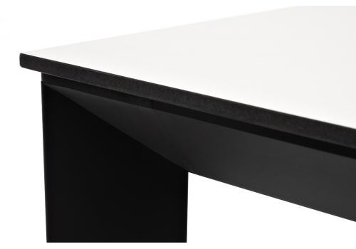  "Венето" обеденный стол из HPL 90х90см, цвет молочный, каркас черный, фото 5 