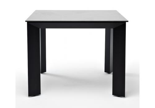  "Венето" обеденный стол из HPL 90х90см, цвет "серый гранит", каркас черный, фото 2 