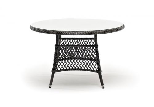  "Эспрессо" плетеный круглый стол, диаметр 118 см, цвет графит, фото 2 