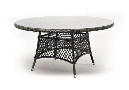  "Эспрессо" плетеный круглый стол, диаметр 150 см, цвет графит, фото 1 