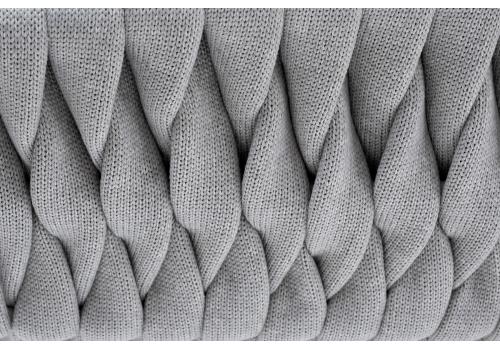  "Монако" стул плетеный из роупа, каркас алюминий светло-серый (RAL7035) муар, роуп светло-серый 40 мм, ткань светло-серая, фото 8 