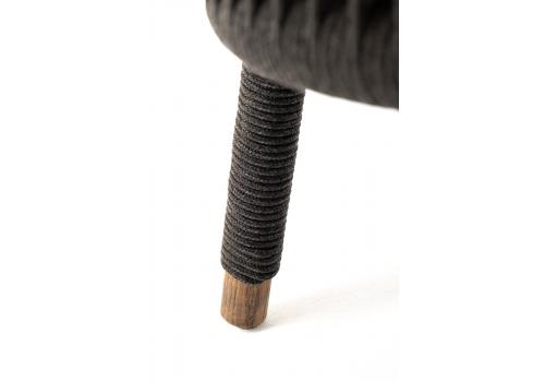  "Верона" кресло плетеное из роупа, каркас алюминий темно-серый (RAL7024) шагрень, роуп темно-серый круглый, ткань темно-серая, фото 9 