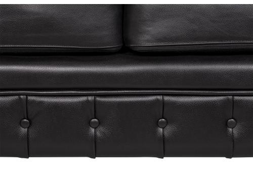  Классический черный кожаный диван Chesterfield black leather 2S, фото 5 