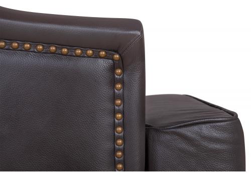  Кожаное кресло темно-коричневое Chester leather, фото 6 