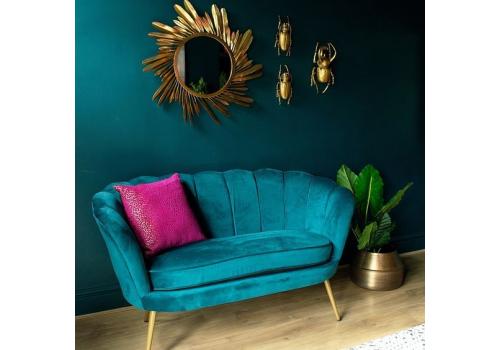  Дизайнерский диван ракушка  Pearl double marine velvet сине-зеленый, фото 8 