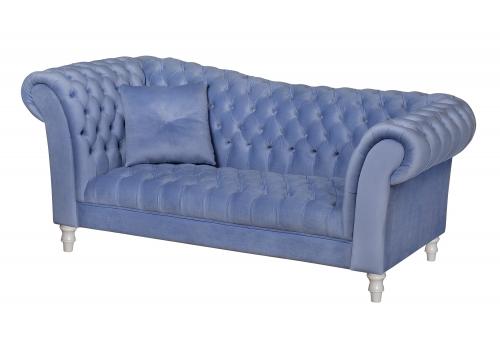  Голубой велюровый диван Lina Blue-W, фото 2 