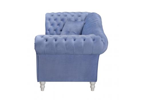  Голубой велюровый диван Lina Blue-W, фото 3 