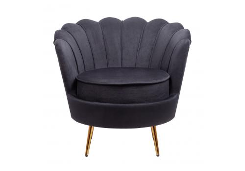  Дизайнерское кресло ракушка Pearl black черный, фото 1 