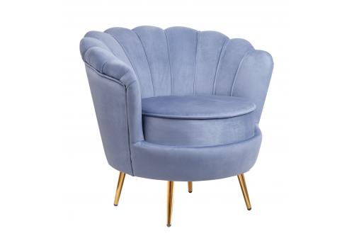  Дизайнерское кресло ракушка голубое Pearl sky, фото 2 