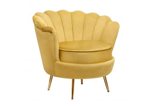 Дизайнерское кресло ракушка Pearl yellow желтый, фото 2 