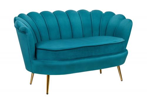  Дизайнерский диван ракушка  Pearl double marine velvet сине-зеленый, фото 2 