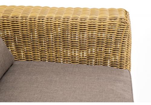  "Боно" диван из искусственного ротанга трехместный, цвет соломенный, фото 7 
