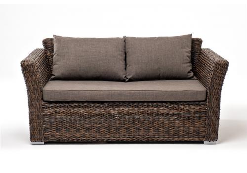  "Капучино" диван из искусственного ротанга (гиацинт) двухместный, цвет коричневый, фото 2 