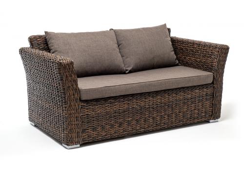  "Капучино" диван из искусственного ротанга (гиацинт) двухместный, цвет коричневый, фото 3 