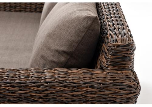  "Капучино" диван из искусственного ротанга (гиацинт) двухместный, цвет коричневый, фото 9 