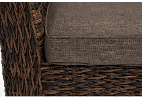  "Капучино" диван из искусственного ротанга (гиацинт) трехместный, цвет коричневый, фото 4 