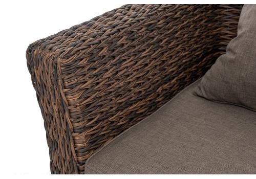  "Капучино" диван из искусственного ротанга (гиацинт) трехместный, цвет коричневый, фото 5 