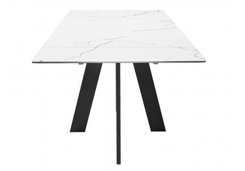  Стол DikLine SKM140 Керамика Белый мрамор/подстолье черное/опоры черные (2 уп.), фото 3 