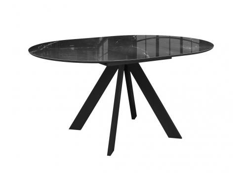  Стол DikLine SFC100 d1000 стекло Оптивайт Черный мрамор/подстолье черное, фото 4 