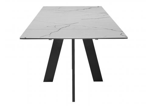  Стол DikLine SKM140 Керамика серый мрамор/подстолье черное/опоры черные (2 уп.), фото 7 