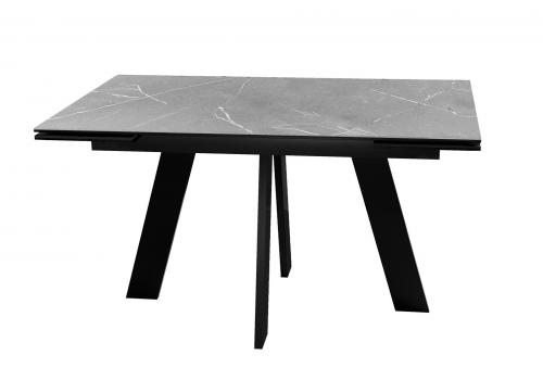  Стол DikLine SKM140 Керамика серый мрамор/подстолье черное/опоры черные (2 уп.), фото 2 