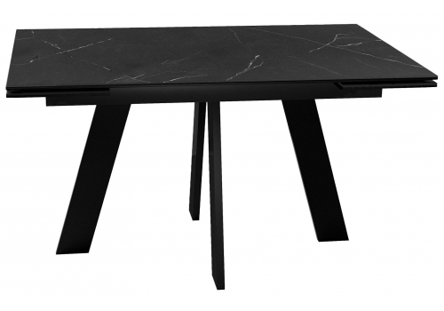 Стол DikLine SKM140 Керамика Черный мрамор/подстолье черное/опоры черные (2 уп.), фото 1 