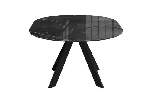  Стол DikLine SFC100 d1000 стекло Оптивайт Черный мрамор/подстолье черное, фото 7 