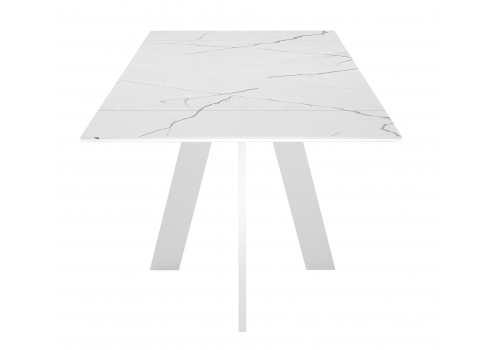  Стол DikLine SKM140 Керамика Белый мрамор/подстолье белое/опоры белые (2 уп.), фото 6 