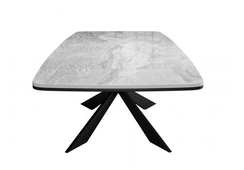  Стол DikLine KM160 мрамор С31 (керамика серая глянец)/опоры черные, фото 5 