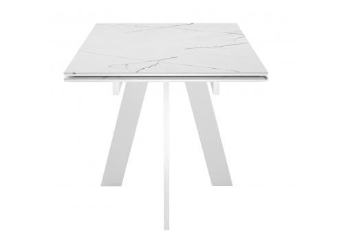  Стол DikLine SKM120 Керамика Белый мрамор/подстолье белое/опоры белые (2 уп.), фото 7 