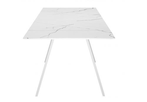  Стол DikLine SKL140 Керамика Белый мрамор/подстолье белое/опоры белые (2 уп.), фото 4 