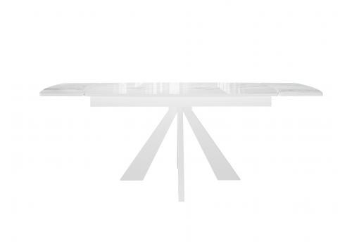  Стол DikLine SFU120 стекло белое мрамор глянец/подстолье белое/опоры белые (2 уп.), фото 2 