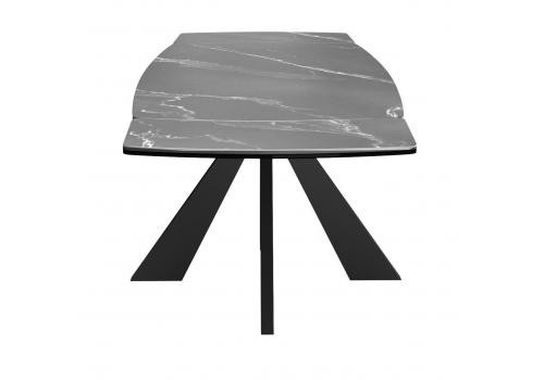  Стол DikLine SKU140 Керамика Серый мрамор/подстолье черное/опоры черные, фото 3 