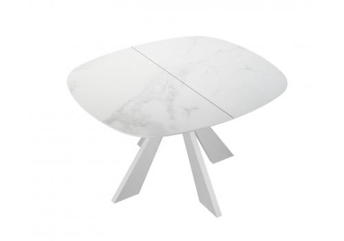  Стол DikLine SKK110 Керамика Белый мрамор/подстолье белое/опоры белые (2 уп.), фото 7 