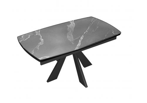  Стол DikLine SKU140 Керамика Серый мрамор/подстолье черное/опоры черные, фото 8 
