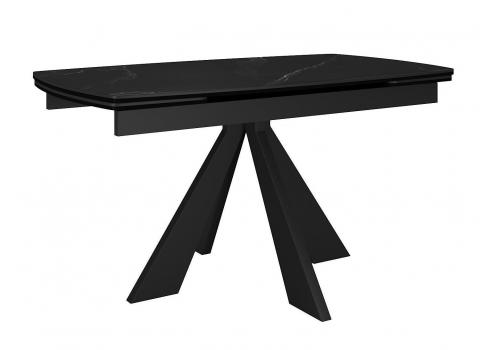  Стол DikLine SKU120 Керамика Черный мрамор/подстолье черное/опоры черные, фото 1 